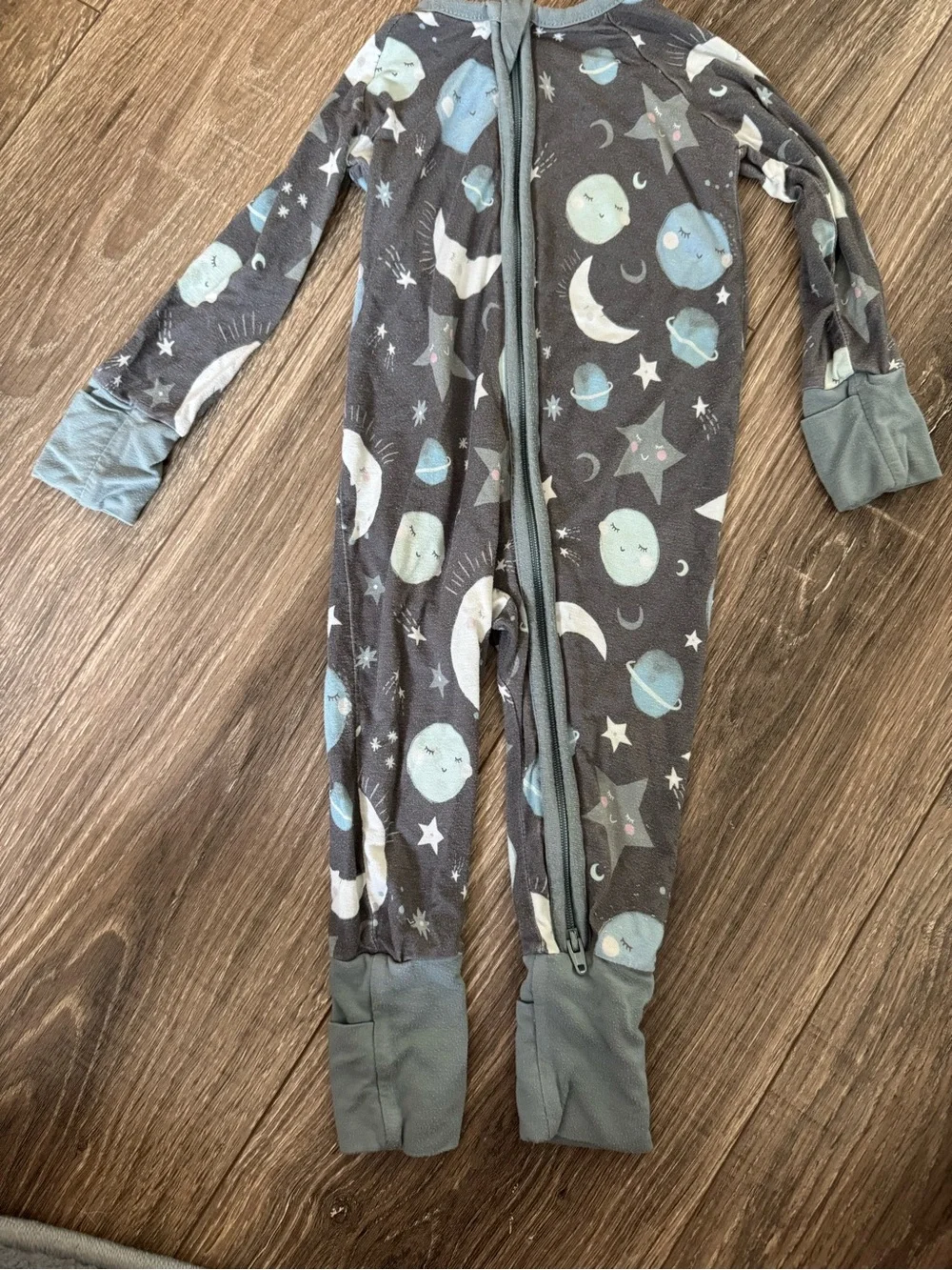 Little Sleepies Moon & Stars Bamboo Convertible Zippy 3-6 Months